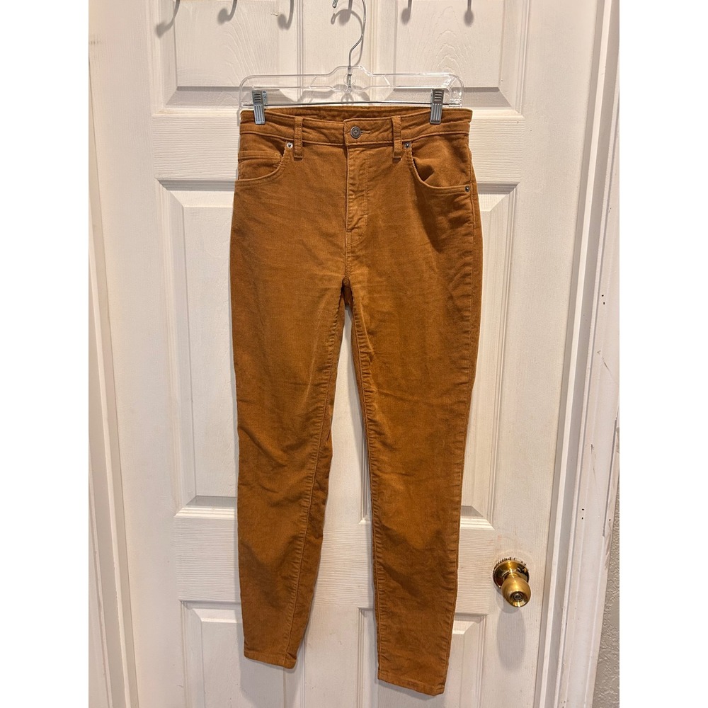 Patagonia Womens 27 Corduroy Skinny Pants Gold Tan High Rise 5-Pocket 55065